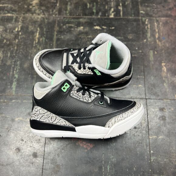 Jordan 3 Retro "Green Glow" (PS) Sz 2Y Little Kids Clean OG Rare - Picture 1 of 7